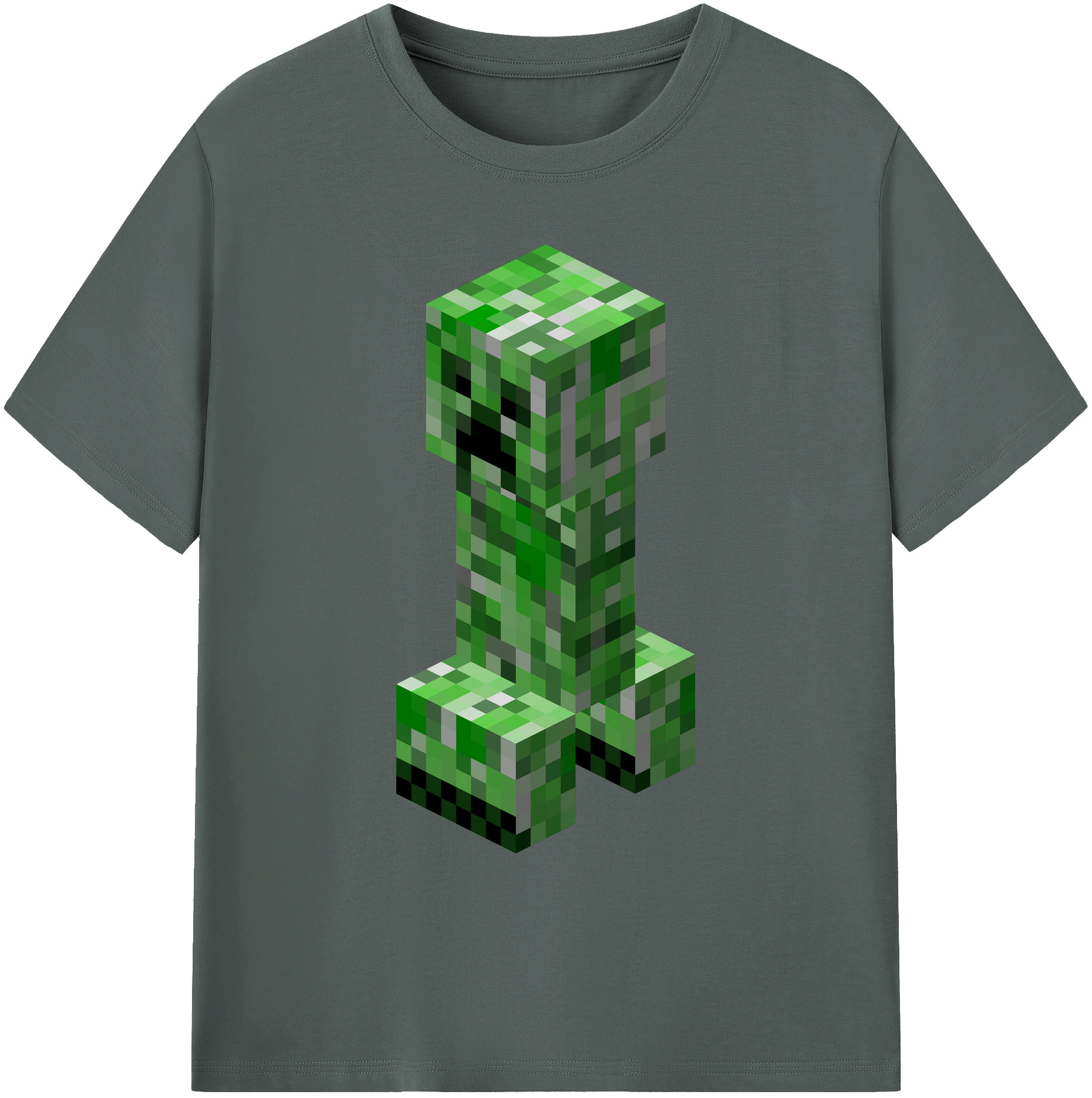 （画像用） マインクラフト ブロックの世界 Minecraft MC Block world 綿100％ メンズ半袖Tシャツ｜肌触りやわらか＆通気性